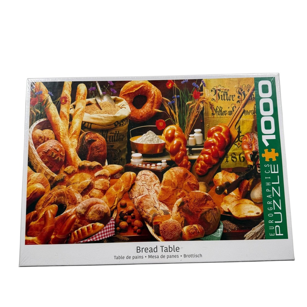 EuroGraphics Bread Table 1000 Piece Puzzle 6000-5626 Bakery Still Life NEW